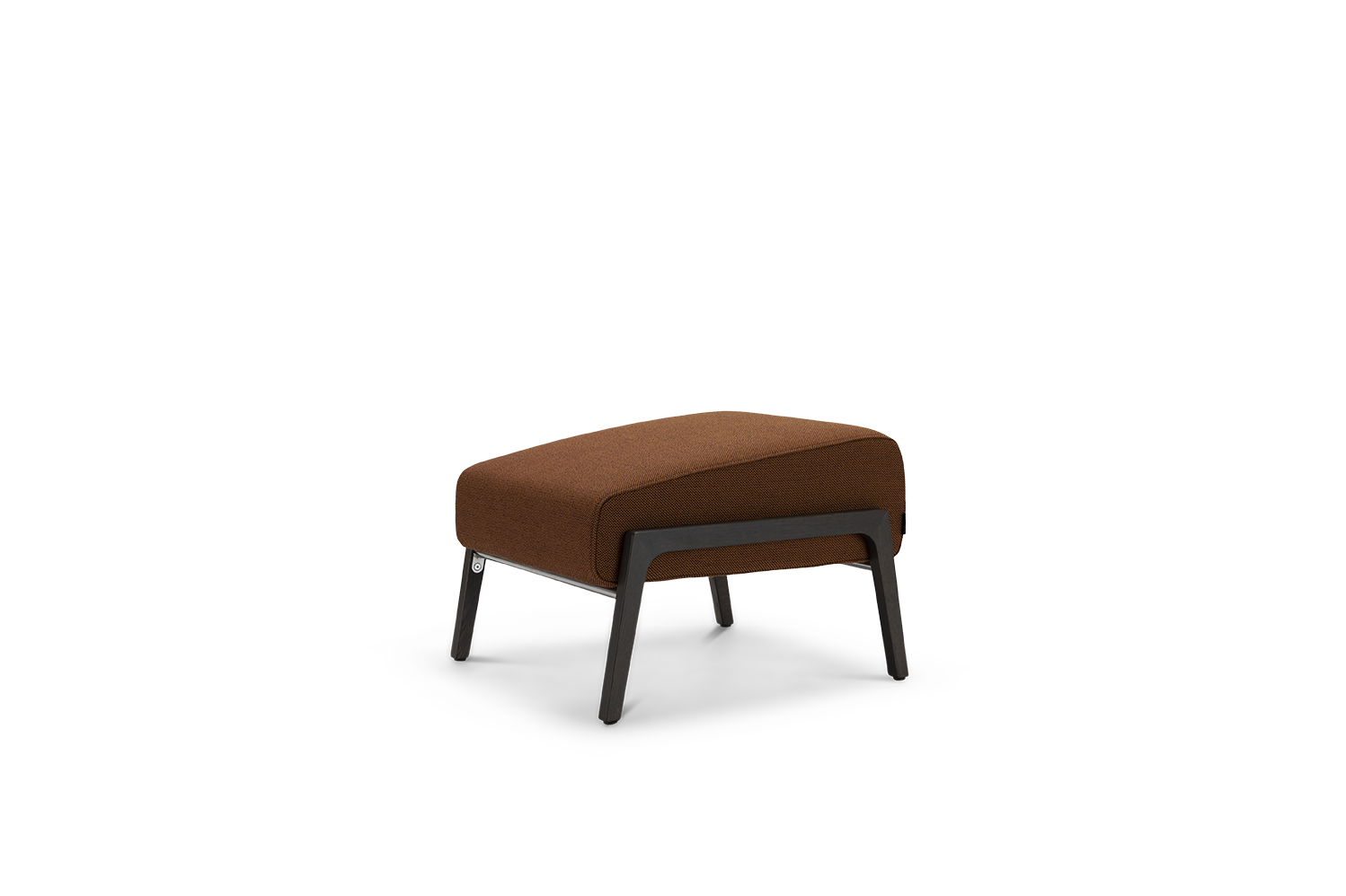 Harvink hocker Splinter Credo oranje bruin met frame eiken antraciet en geschuurd chroom